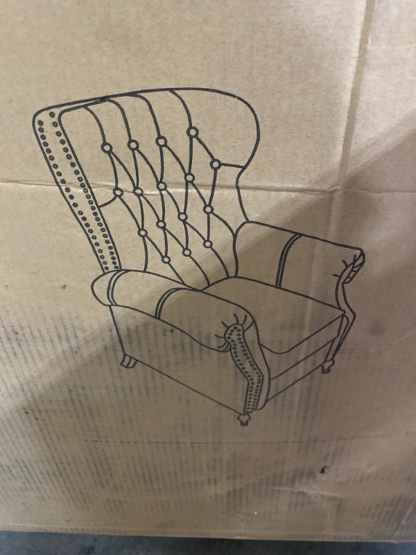 Photo 1 of Brown one piece push back sofa chair 