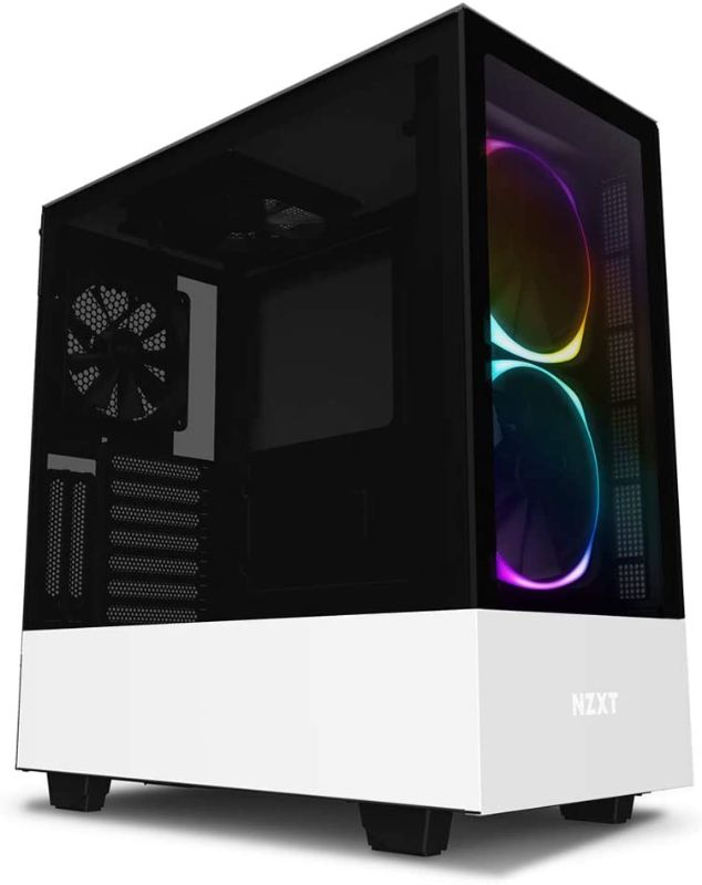 Photo 1 of NZXT H510 Elite - CA-H510E-W1 - Premium Mid-Tower ATX Case PC Gaming Case - Dual-Tempered Glass Panel - Front I/O USB Type-C Port - Vertical GPU Mount 