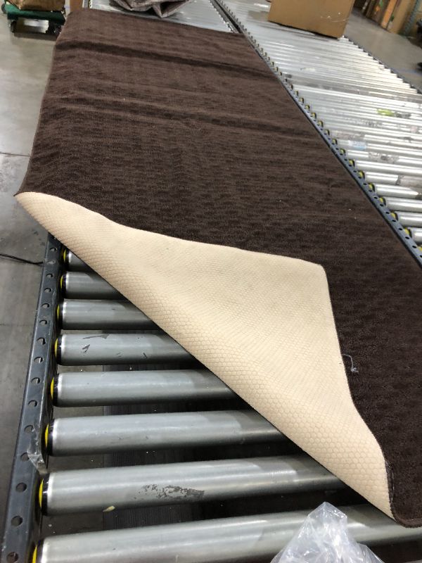 Photo 1 of 35.5 " x 96 " brown non slip rug