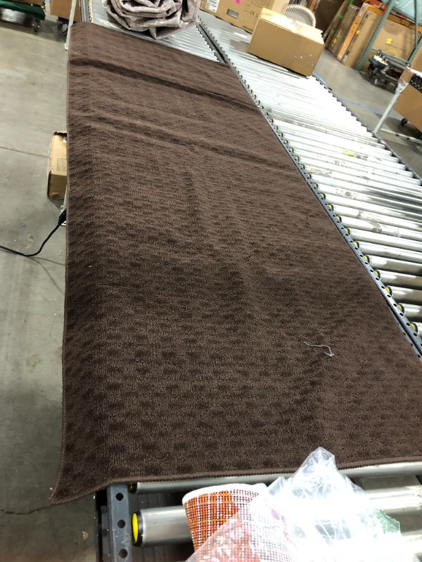 Photo 1 of 35.5 " x 96 " brown non slip rug