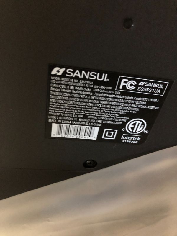 Photo 3 of SANSUI ES55S1UA, 55 inch UHD HDR Smart TV