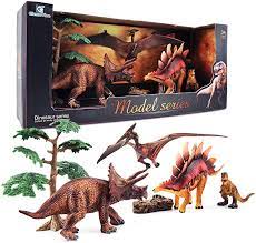 Photo 1 of GizmoVine 6pcs Park Dinosaur Model Toys For Kids PVC Simulation Animals Sets For Child Dragon Action Play Figure Toys