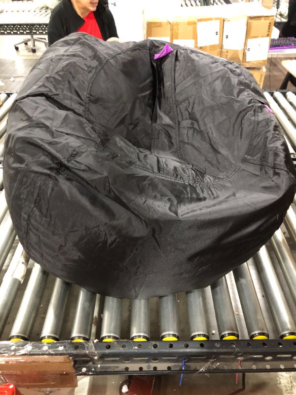 Photo 2 of Beanbags Bean Bag Chair, Large-38in, Solid Black