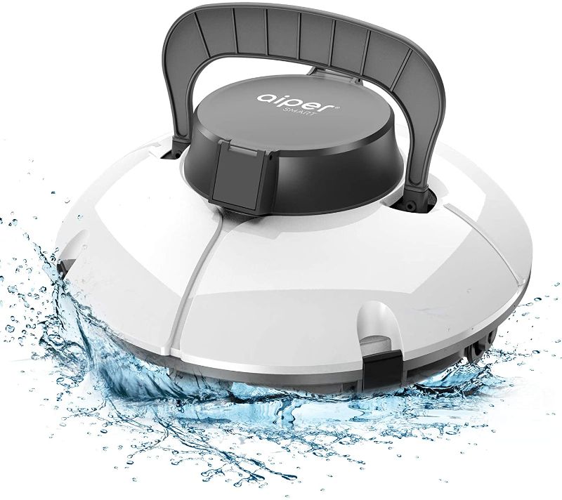 Photo 1 of AIPER SMART Cordless Automatic Pool Cleaner, Strong Suction with 2pcs Upgraded Motors, Lightweight, IPX8 Waterproof, Auto-Dock Robotic Pool Cleaner, Ideal for Above Ground Flat Pool Up to 538+Sq Ft