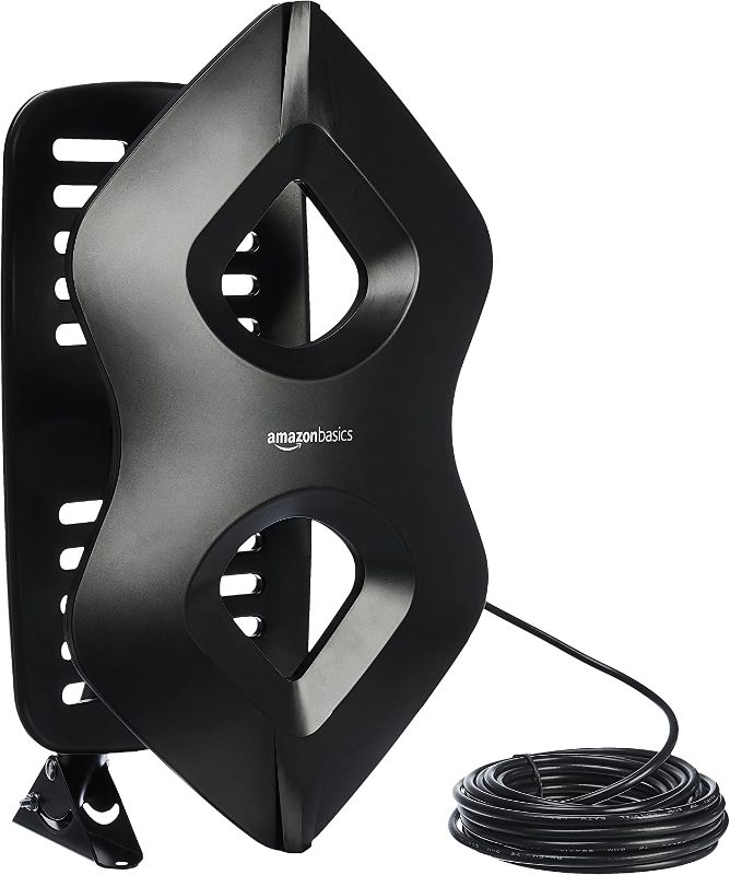 Photo 1 of Amazon Basics Amplified Indoor/Outdoor TV Antenna - 60 Mile Range
