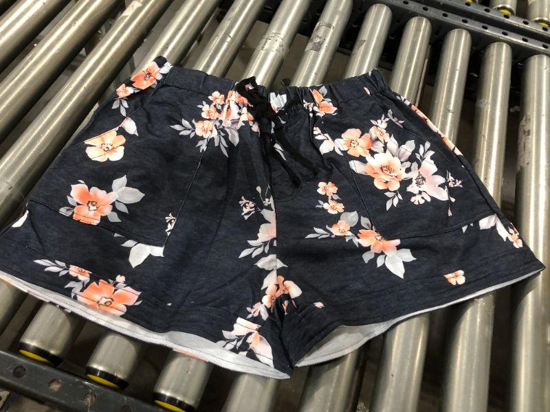 Photo 1 of DARK BLUE WOMENS FLOWER SHORTS SIZE XL