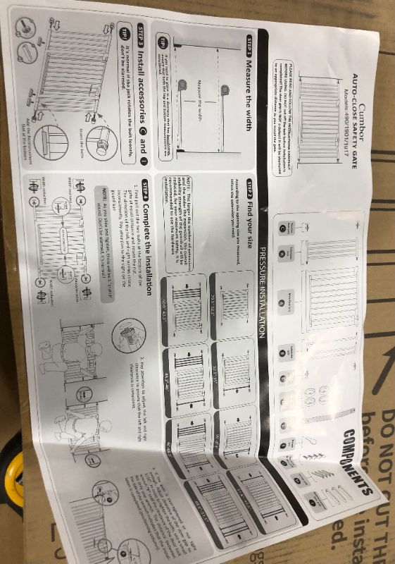 Photo 3 of cumbor 51.6 baby gate mounting black  models 490/1901/1917 weight 15.4lb