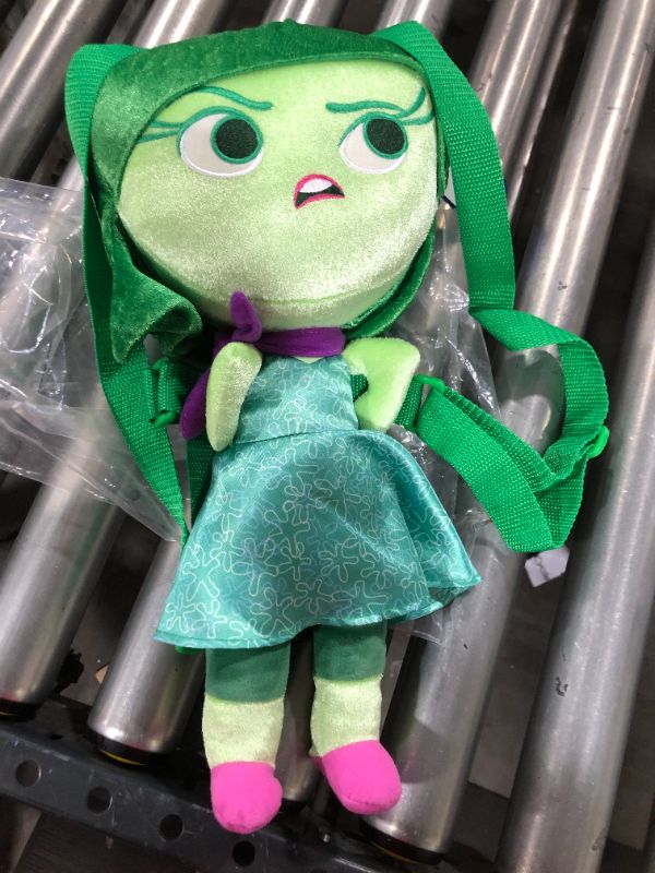 Photo 2 of Inside Out 17" Plush Backpack, Disgust
