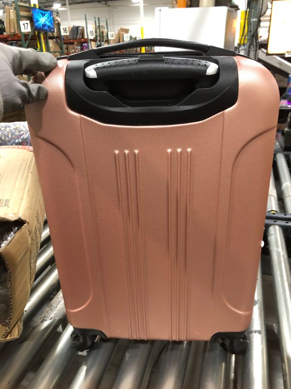 Photo 4 of Travelers Club Cosmo Hardside Spinner Luggage, Rose Gold, Carry-On 20-Inch
