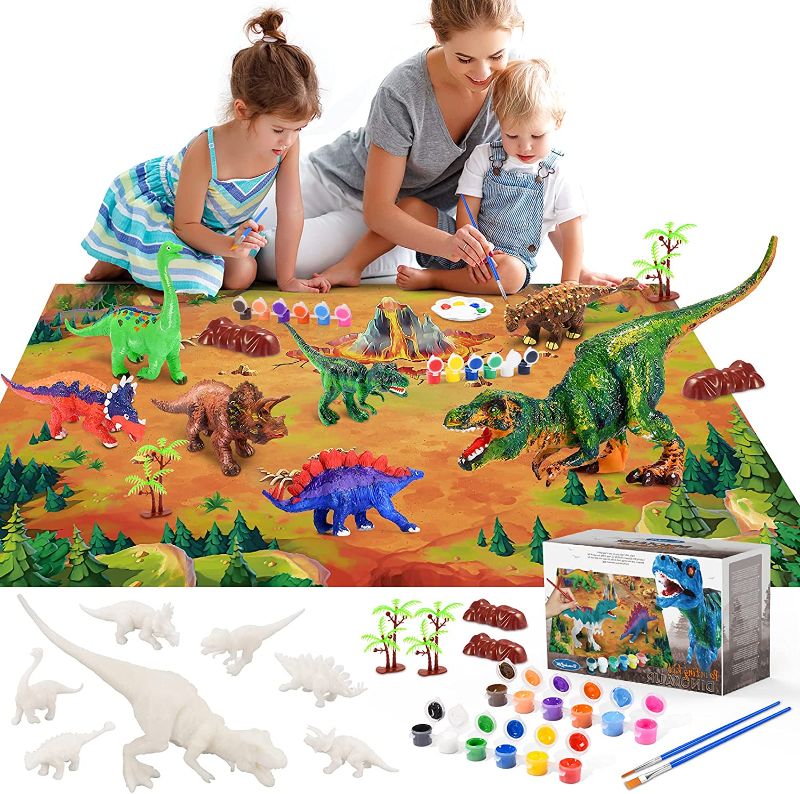 Photo 1 of Dinosaur Painting Kit for Kids: Dinosaur Toys for Boys Girls Arts and Crafts for Kids Christmas Birthday Party Supplies Gifts for 3 4 5 -12 Years Old Stocking Stuffers Fillers
