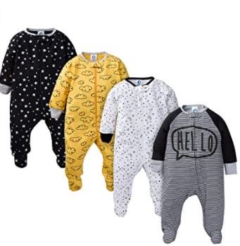 Photo 1 of Gerber baby-boys 4 Pack Sleep 'N Play Footie
6-9M