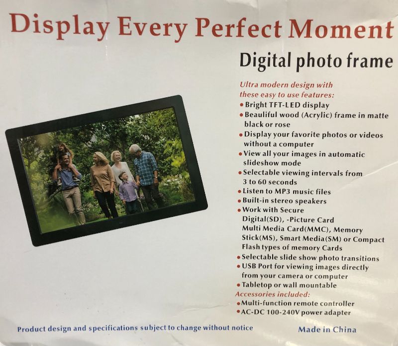 Photo 1 of GENERIC DIGITAL PHOTO FRAME 