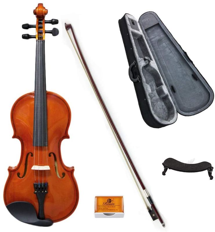 Photo 1 of Paititi 3/4 Size VN002 Student Level Acoustic Violin High Flame with Case Bow Rosin and Shoulder Rest (3/4)
