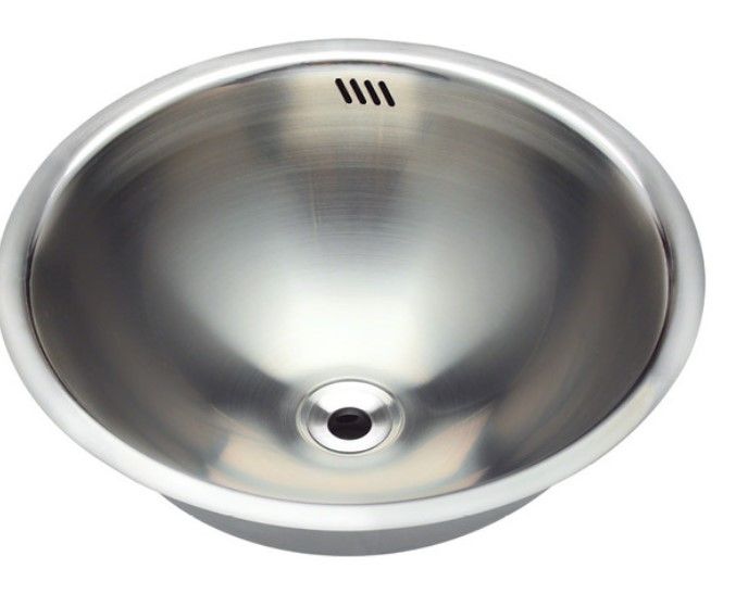 Photo 1 of 420 Stainless Steel Bathroom Sink, Antique Bronze Pop-Up Drain, Ensemble