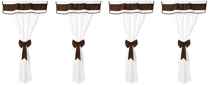 Photo 1 of Baby Doll Lodge Collection Round Crib Curtain & Drape Set, Chocolate