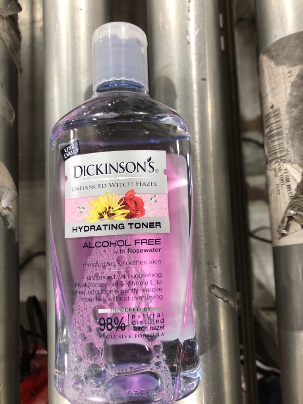 Photo 2 of Dickinson's Enhanced Witch Hazel Hydrating Toner with Rosewater, Alcohol Free, 98% Natural Formula, 16 fl. oz., Size: 16 oz