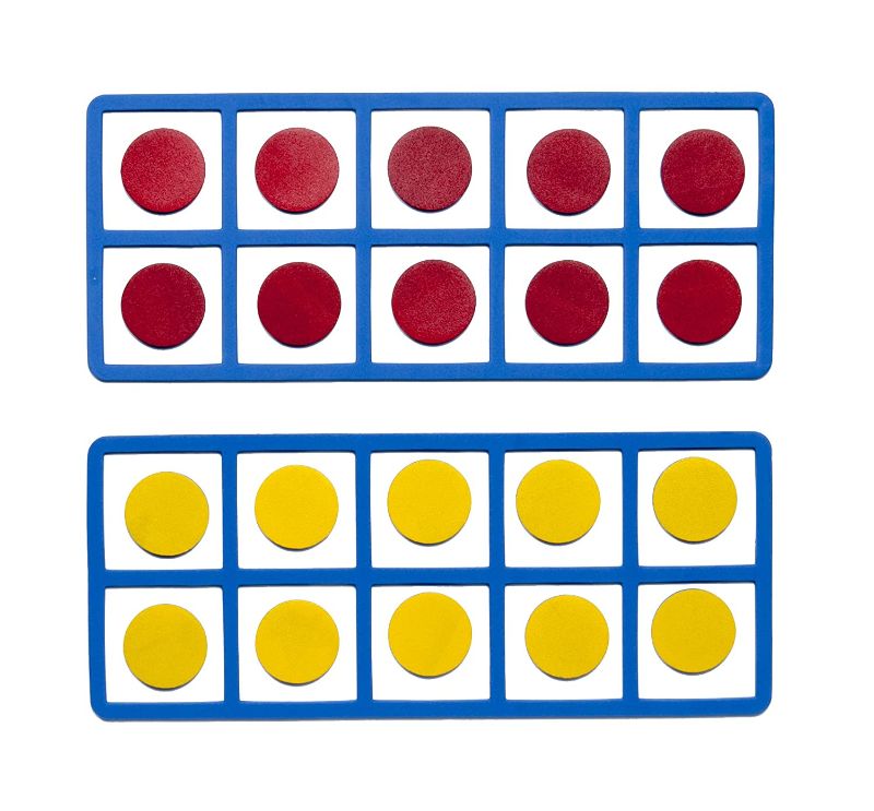 Photo 1 of LEARNING ADVANTAGE Giant Magnetic Foam Ten Frames - In Home Learning Manipulative for Early Math - 2 Frames with 20 Disks - Teach Number Concepts, Addition and Subtraction