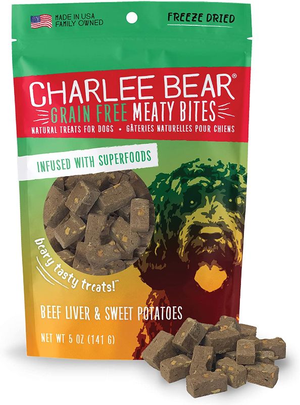 Photo 1 of Charlee Bear Grain Free Meaty Bites Natural Treats for Dogs, Freeze Dried Meat Infused with Superfoods, Made in the USA, For treating or training exp 11/13/2021