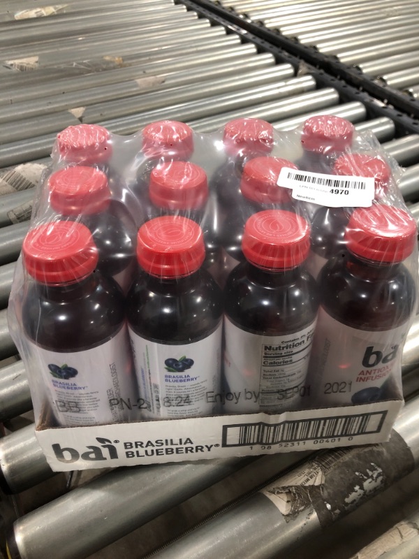 Photo 2 of Bai Flavored Water, Brasilia Blueberry, Antioxidant Infused Drinks, 18 Fluid Ounce Bottles, 12 Count