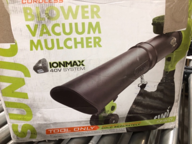 Photo 3 of Sun Joe IONBV-CT 40-Volt Variable-Speed Cordless Blower/Vacuum/Mulcher, Tool Only