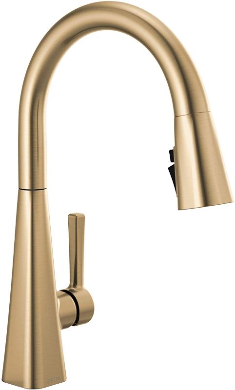 Photo 1 of Delta Faucet Lenta Gold Kitchen Faucet, Kitchen Faucets with Pull Down Sprayer, Kitchen Sink Faucet, Gold Faucet for Kitchen Sink with Magnetic Docking Spray Head, Champagne Bronze 19802Z-CZ-DST