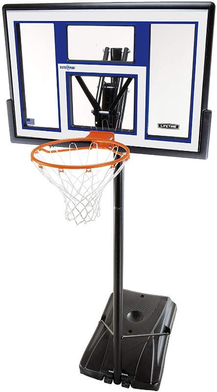 Photo 1 of Lifetime Portable Basketball Hoop 90168 48-inch Polycarbonate Backboard System
