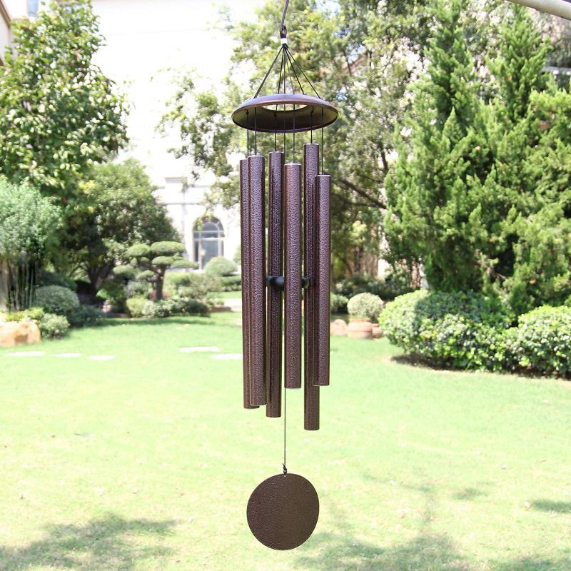 Photo 1 of ASTARIN Wind Chimes Outdoor Deep Tone, 45 in Memorial Wind Chimes Large with 6 Heavy Tubes, Large Deep Tone Wind Chimes Outdoor for Garden Hanging Décor,Sympathy Gifts. Bronze
