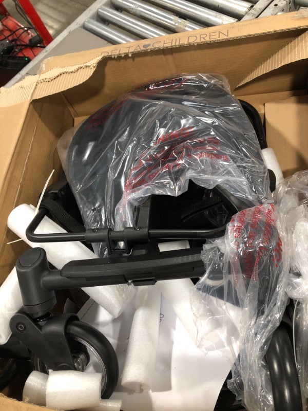 Photo 1 of Delta Children Spyder Stroller - Lightweight/Compact Travel Stroller Features Extendable Canopy & Recline - Car Seat Adapter Included - Easy-Coast Puncture-Proof Wheels, Black
