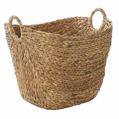 Photo 1 of Deco 79 Large Seagrass Woven Wicker Basket With Arched Handles Rustic Natural W
