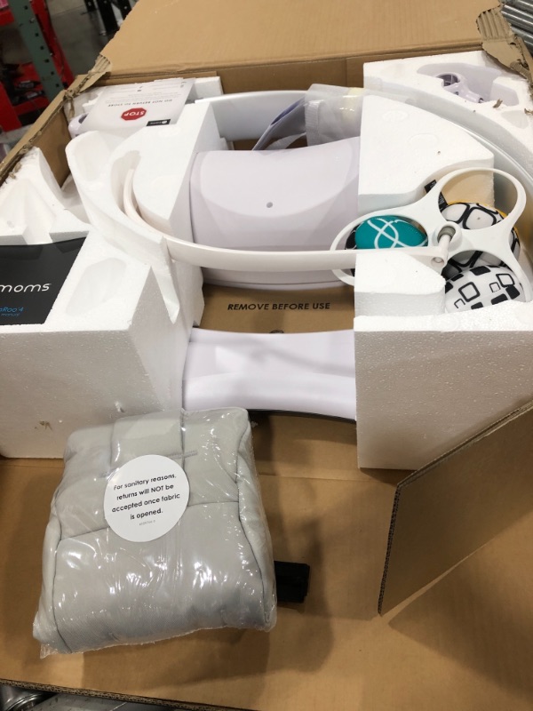 Photo 1 of 4moms® mamaRoo 4 Multi-Motion™ Baby Swing, Bluetooth Baby Rocker with 5 Unique Motions, Cool Mesh Fabric, Grey
