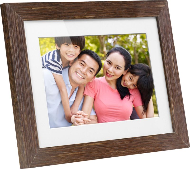 Photo 1 of Aluratek 8” Distressed Wood Digital Photo Frame with Auto Slideshow, 1024 x 768 (ADPFD08F)
