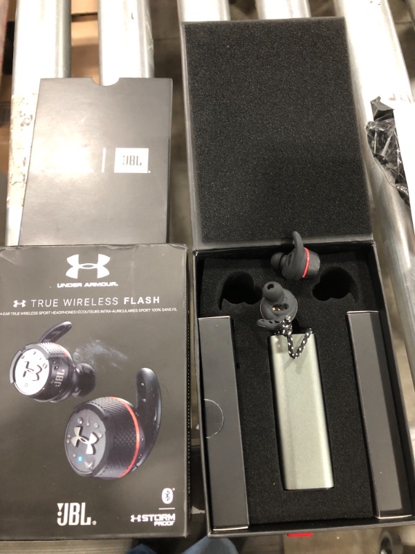 Photo 2 of JBL Under Armour True Wireless Flash Earbuds Headphone, Black,One 
