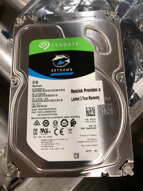 Photo 2 of Seagate Skyhawk 3TB Surveillance Internal Hard Drive HDD- 3.5 Inch SATA 6Gb/s 64MB Cache for DVR NVR Security Camera System 