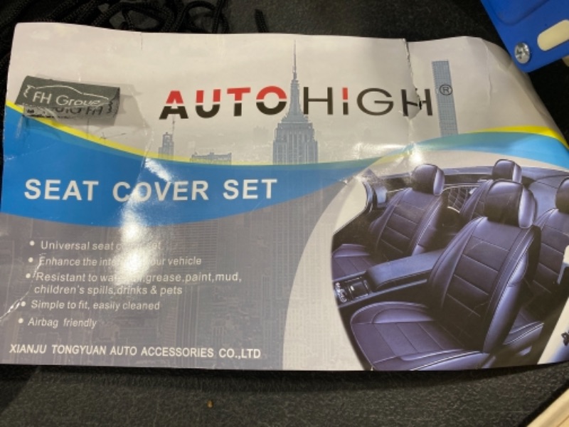 Photo 1 of AUTO HIHGH SEAT COVER SET - MADE FOR A SEDAN, FAUX LEATHER SEAT COVER, FULL COVER
UNKNOWN SIZE OR SPECIFIC MODEL 
