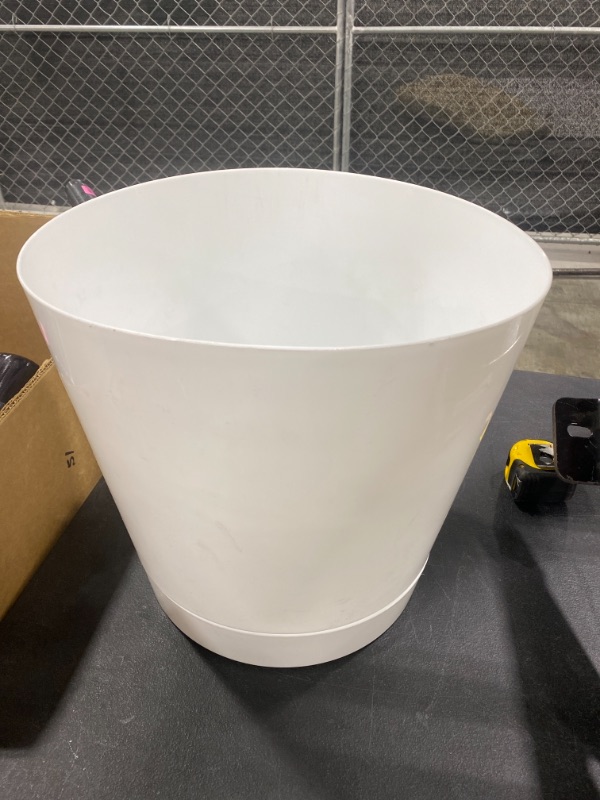 Photo 2 of Novelty Full Depth Cylinder Pot, White, 14-inch
