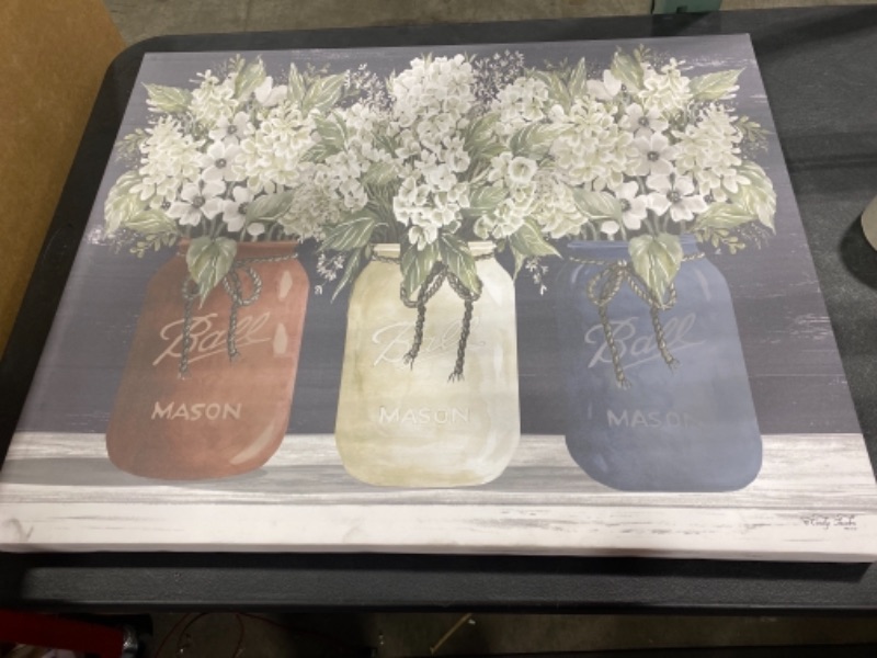 Photo 1 of 24" x 30" flowers in mason jars art