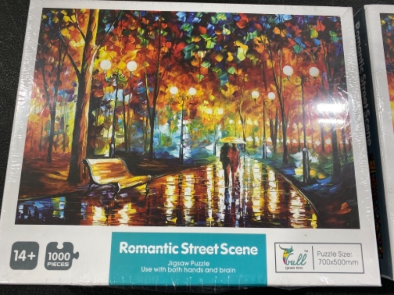 Photo 1 of Romantic street scene puzzle, 1000+ pieces, Pack of two 