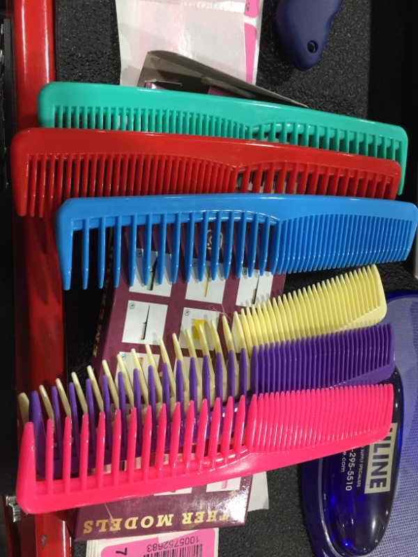 Photo 2 of  Colorful Hair Combs Set, Hair Combs Set, Hair Combs for Women and Men, Colorful Coarse, Fine Dressing Comb SET OF 6 