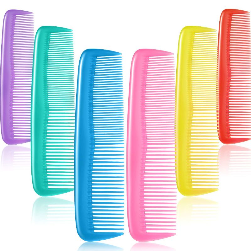 Photo 1 of  Colorful Hair Combs Set, Hair Combs Set, Hair Combs for Women and Men, Colorful Coarse, Fine Dressing Comb SET OF 6 