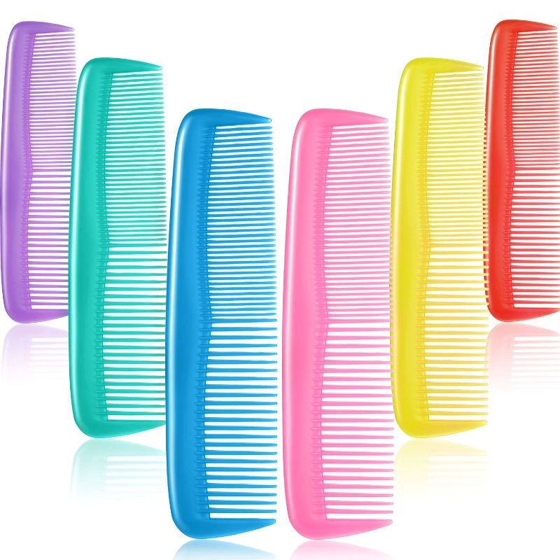 Photo 1 of  Colorful Hair Combs Set, Hair Combs Set, Hair Combs for Women and Men, Colorful Coarse, Fine Dressing Comb SET OF 6  2 PACK 