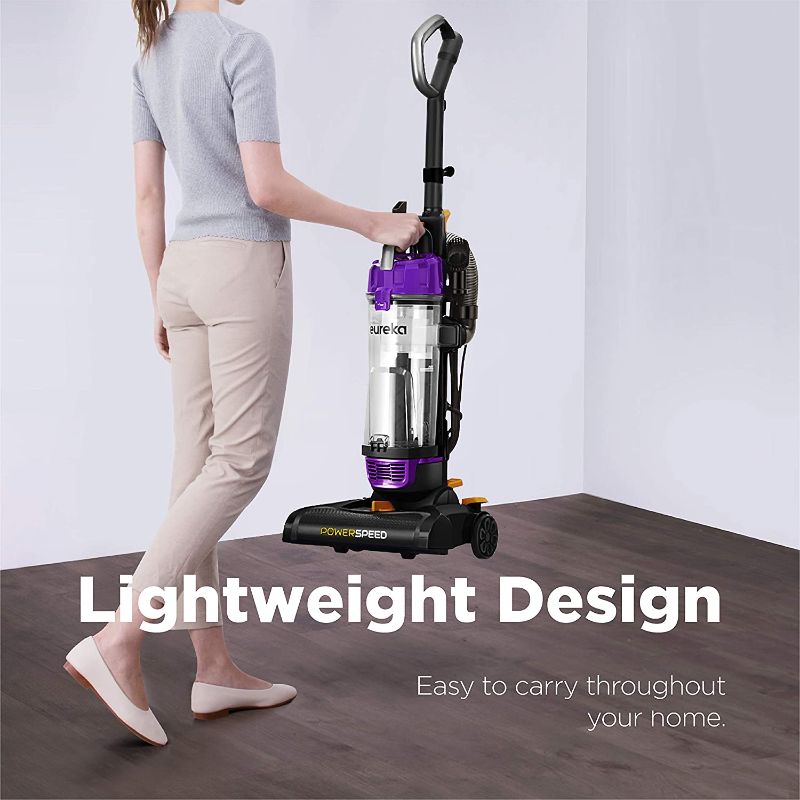 Photo 4 of eureka NEU182B PowerSpeed Bagless Upright Vacuum Cleaner, Lite, Purple
