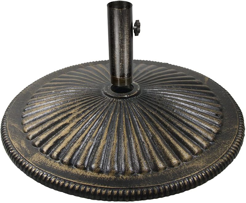 Photo 2 of Blue Wave 50-lb Classic Cast Iron Umbrella Base in Bronze
