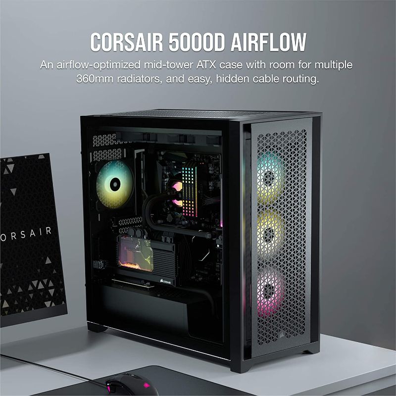 Photo 2 of Corsair 5000D Airflow Tempered Glass Mid-Tower ATX PC Case - Black
