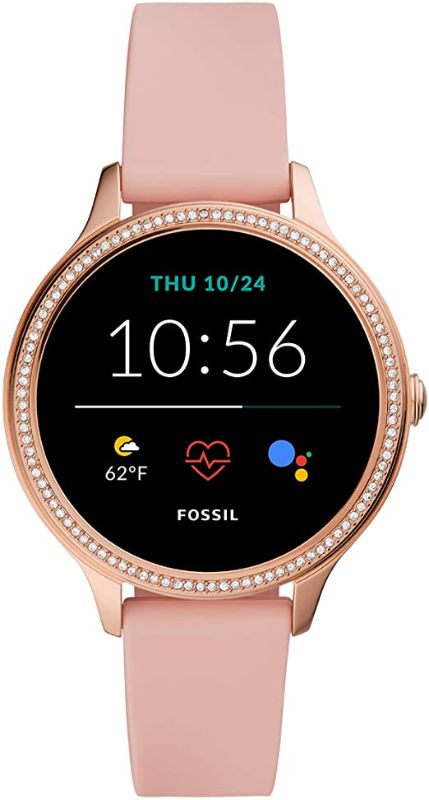 Photo 1 of Fossil Women's Gen 5E 42mm Stainless Steel Touchscreen Smartwatch with Speaker, Heart Rate, Contactless Payments and Smartphone Notifications
