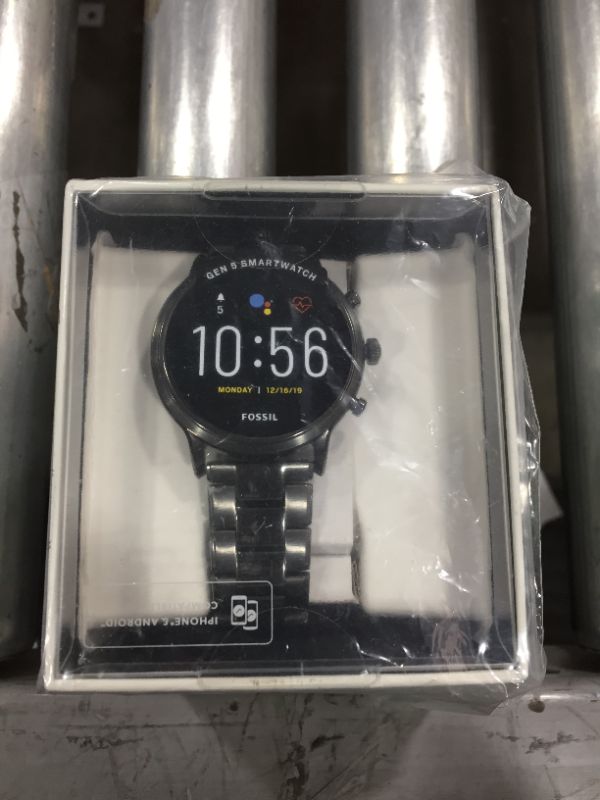 Photo 2 of Fossil Gen 5 Carlyle Stainless Steel Touchscreen Smartwatch with Speaker, Heart Rate, GPS, Contactless Payments, and Smartphone Notifications
