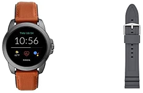 Photo 1 of Fossil Men's Gen 5E 44mm Stainless Steel Touchscreen Smartwatch with Speaker, Heart Rate, Contactless Payments and Smartphone Notifications

