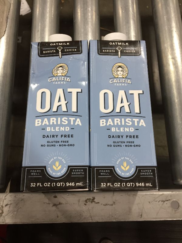 Photo 2 of (6 pack) Califia Farms Oatmilk, Barista Blend - 32 fl oz (ex: 03-26-22)