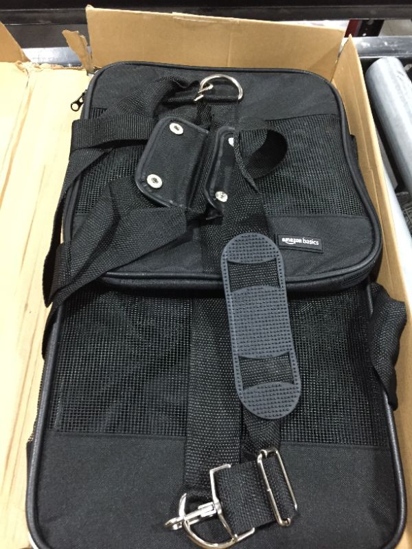 Photo 2 of AmazonBasics Black Soft-Sided Pet Carrier - Large