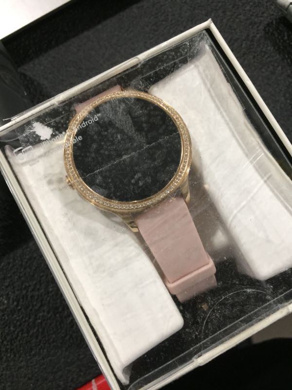 Photo 1 of Fossil Women's Gen 5E 42mm Stainless Steel Touchscreen Smartwatch with Speaker, Heart Rate, Contactless Payments and Smartphone Notifications
