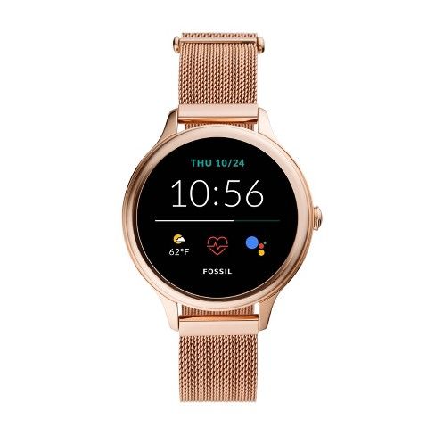 Photo 1 of Fossil Women's Gen 5E 42mm Stainless Steel Touchscreen Smartwatch with Speaker, Heart Rate, Contactless Payments and Smartphone Notifications
